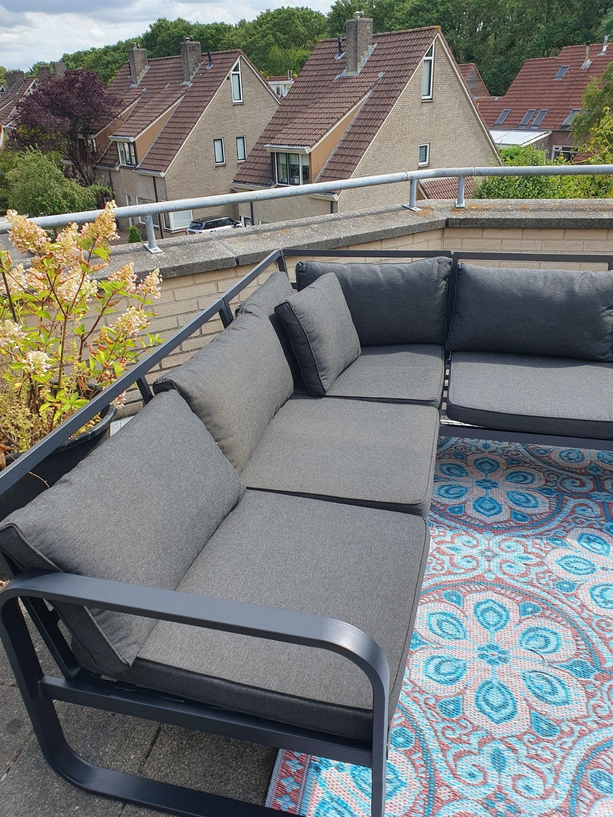 Antracietkleurige tuinkussenset (12 stuks), Ophalen