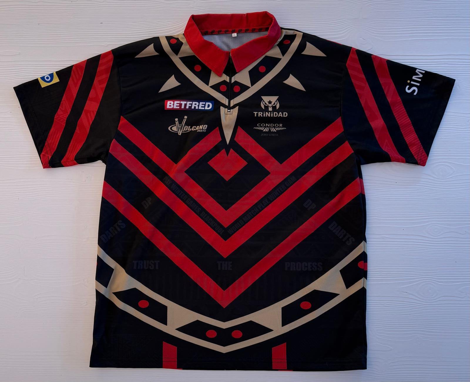 Gesigneerd dartshirt Devon Petersen (XXL) zonder COA, Verzenden, Zo goed als nieuw, Overige sporten, Shirt