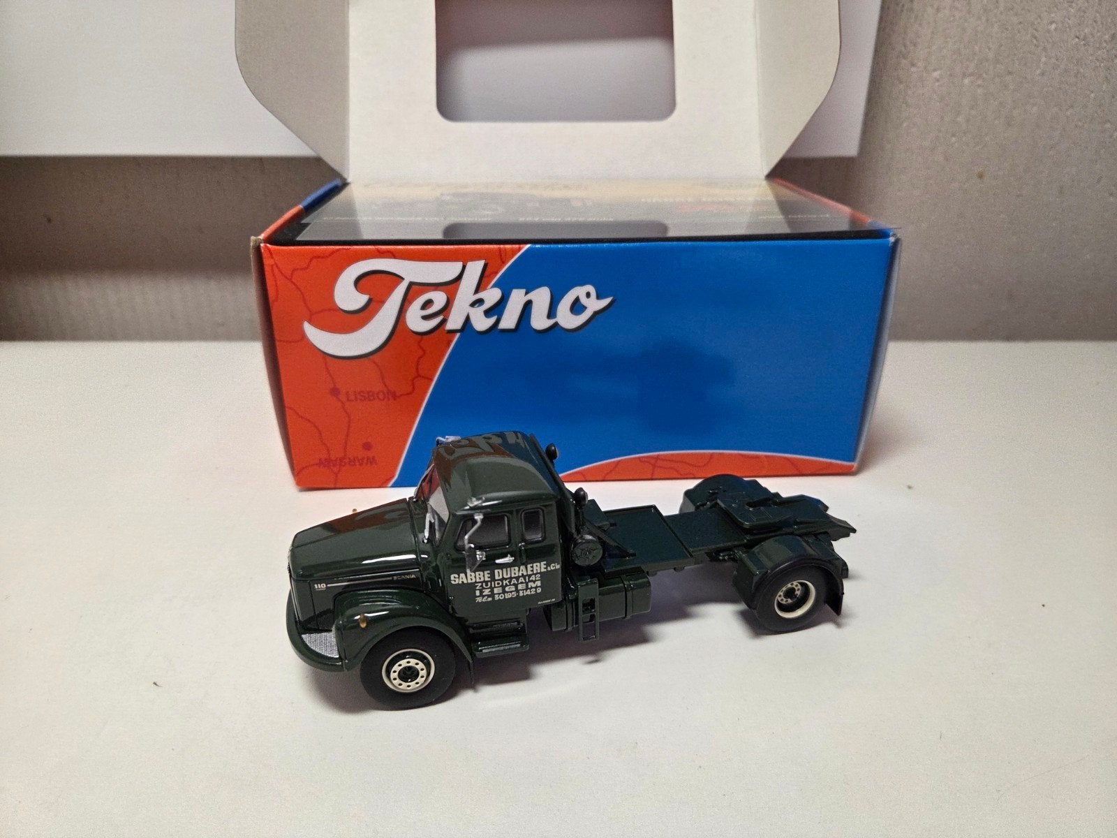Tekno Scania L110 met bomenlier GVI/bvba nieuw, Ophalen of Verzenden, Nieuw, Bus of Vrachtwagen, Tekno