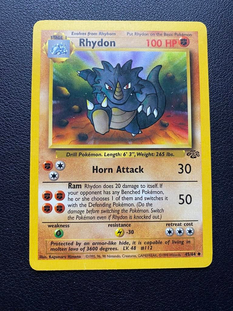Rhydon - Jungle - 45/64 - Pokemon kaart, Ophalen of Verzenden, Zo goed als nieuw