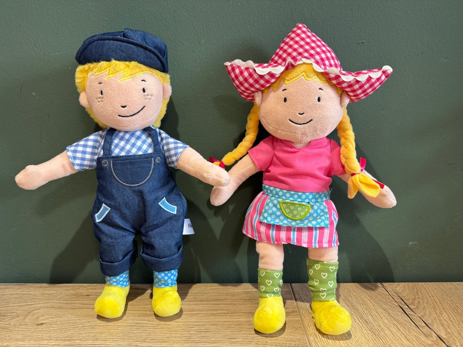 Fien & Teun knuffels - set van 2, Kinderen en Baby's, Speelgoed | Knuffels en Pluche, Overige merken, Overige karakters, Overige typen