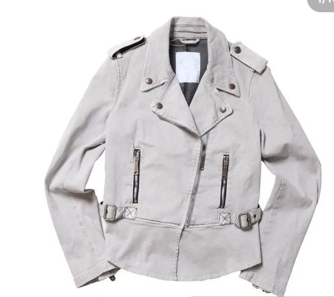Diesel (biker)jack, maat S, zo goed als nieuw, Verzenden, Zo goed als nieuw, Maat 38/40 (M), Grijs