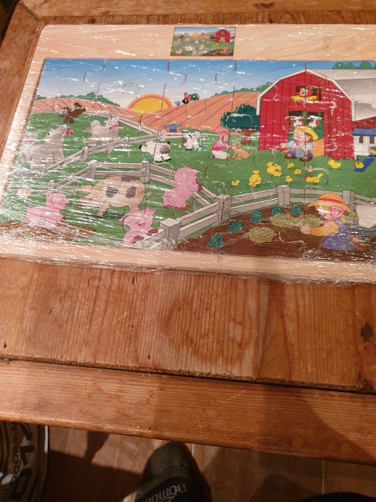 houten boerderij puzzel, Ophalen of Verzenden, 10 tot 50 stukjes, 2 tot 4 jaar