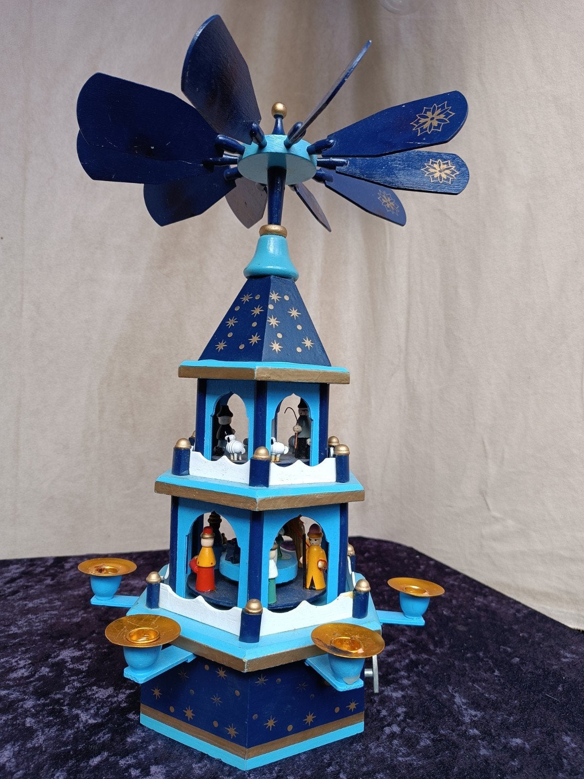 Kerst Pyramide / Carousel met muziek doos, Diversen, Ophalen of Verzenden, Gebruikt