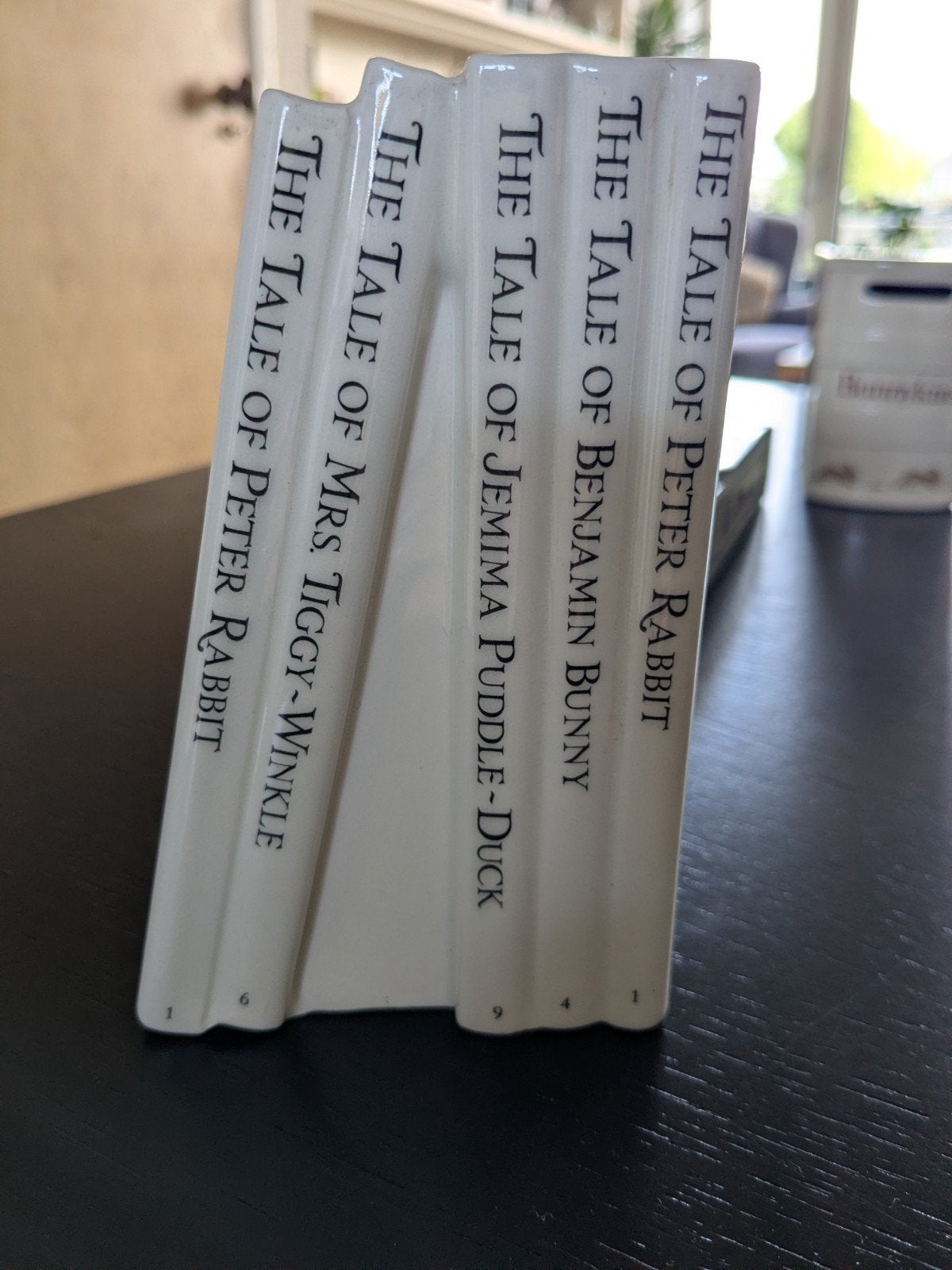 Beatrix Potter spaarpot - Peter Rabbit boeken, Ophalen of Verzenden, Zo goed als nieuw, Steen, Aardewerk of Keramiek, Dier