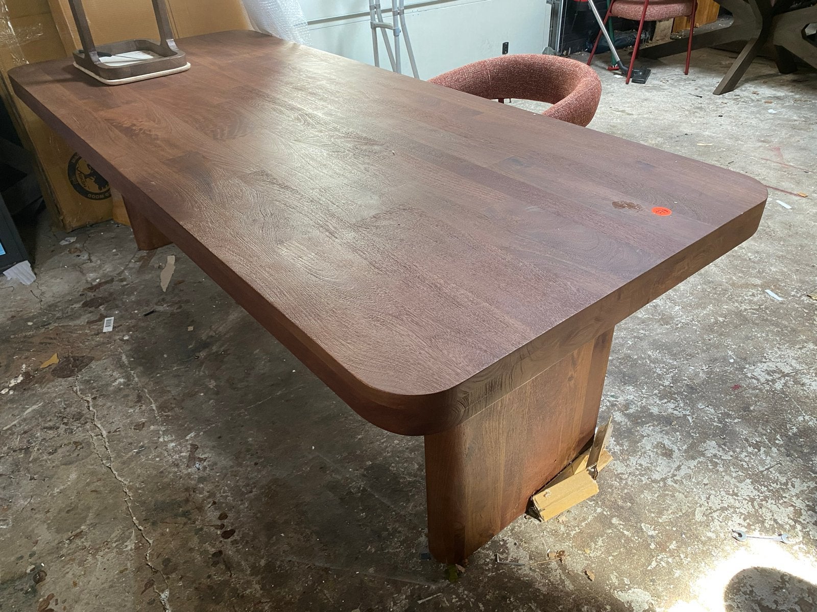 Tafel Edward 240x100 massief mangohout, Ophalen, 100 tot 150 cm, Vijf personen of meer, Rechthoekig