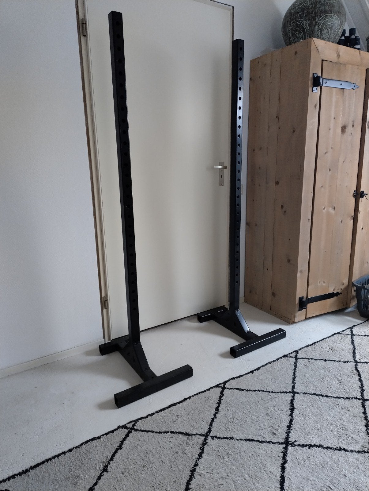 Squat stands 175 cm hoog + J-Hooks halter steunen, Ophalen, Overige typen
