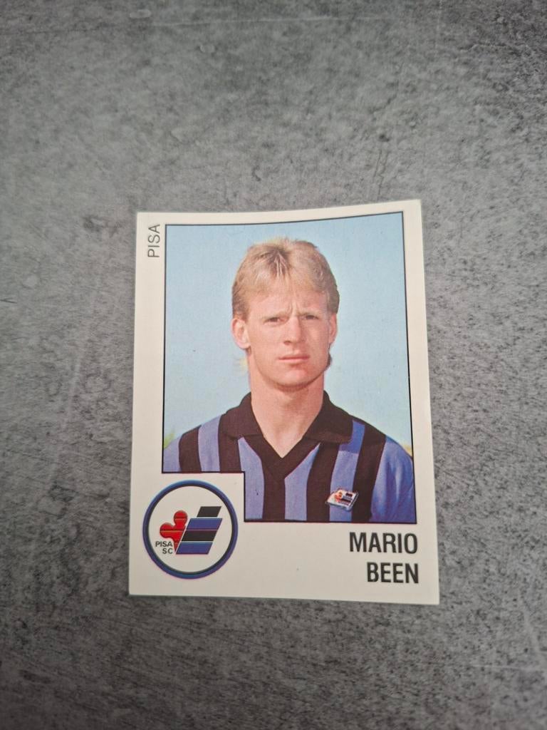 Panini sticker Voetbal 89. Speler Mario Been Pisa., Ophalen of Verzenden, Zo goed als nieuw, Sticker