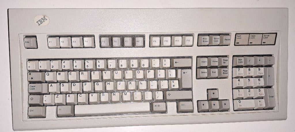 IBM Model M toetsenbord uit 1990, Ophalen of Verzenden, Zo goed als nieuw, Qwerty, IBM