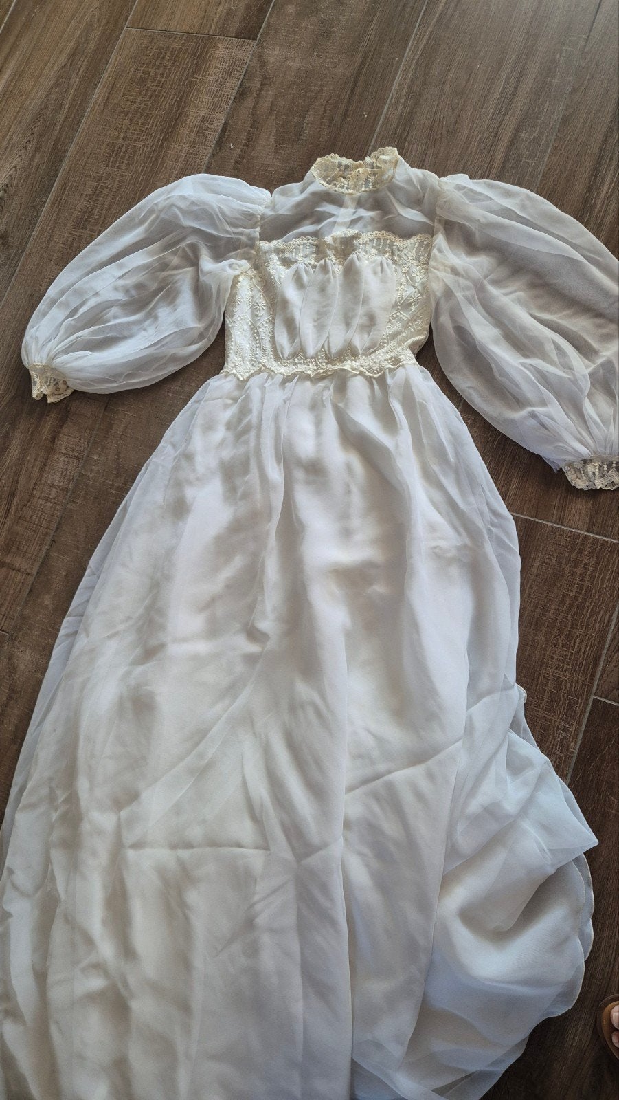 Vintage Trouwjurk, Trouwjurk, Wit, Ophalen of Verzenden, Onbekend