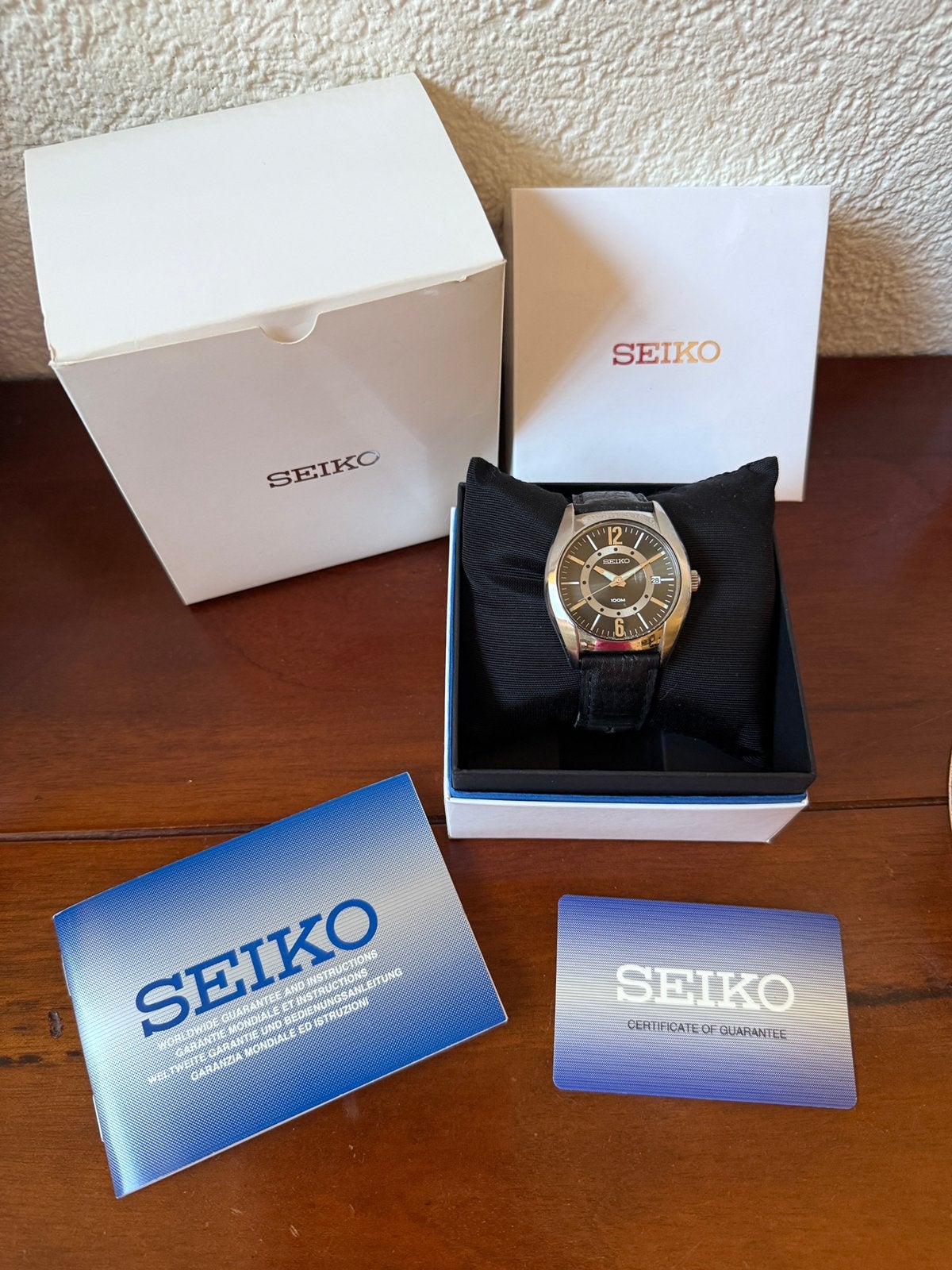 Seiko Dress Watch 7N42-00W0 met doos en garantiekaart!, Ophalen of Verzenden, Zo goed als nieuw
