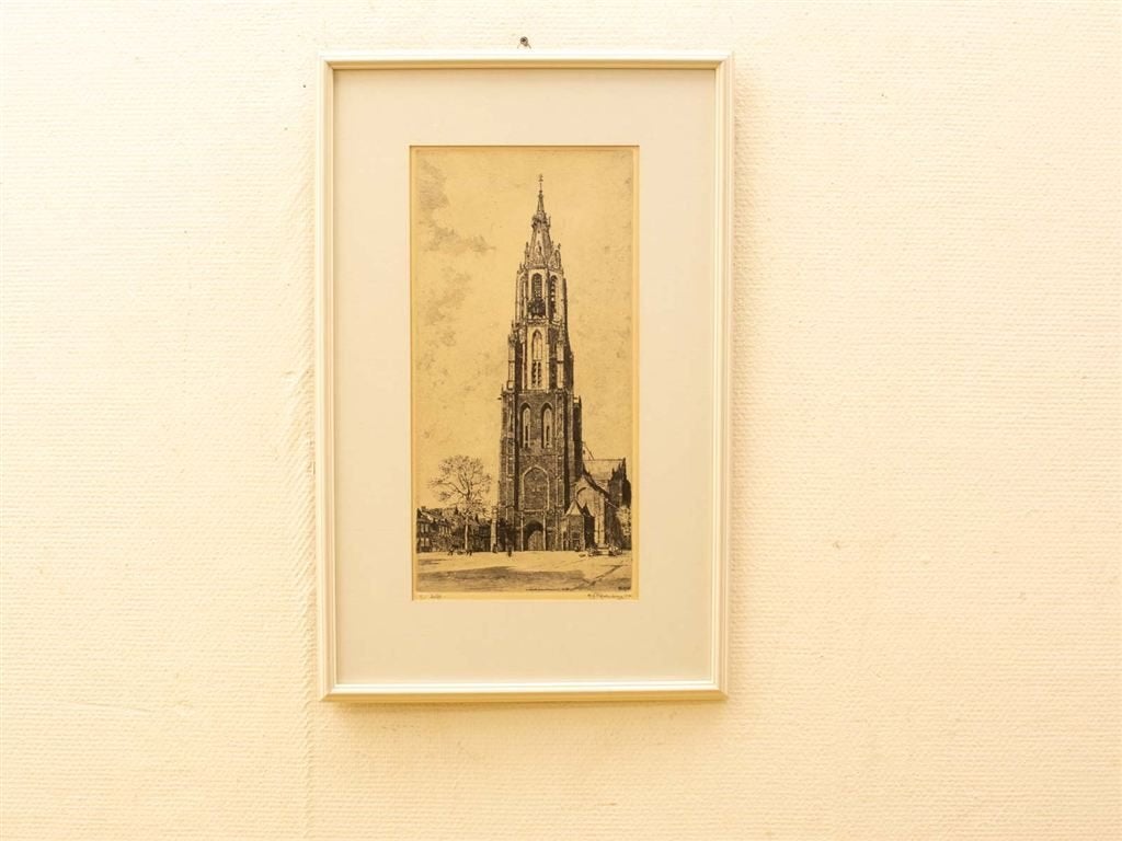 Prent van de nieuwe kerk 37604, Verzamelen, Ophalen of Verzenden, Voor 1920, Ongelopen, Noord-Brabant