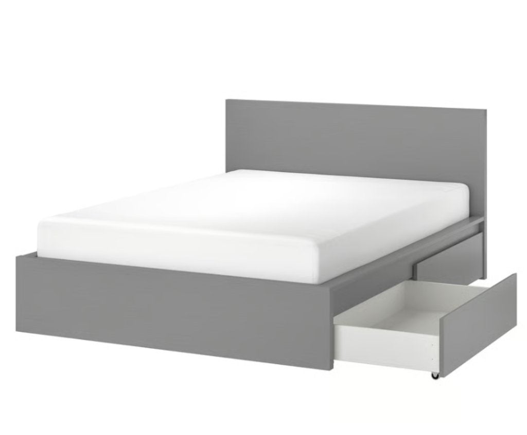IKEA MALM Bed Frame with 2 Storage Boxes (180x200 cm ), Gebruikt, Tweepersoons, Ophalen of Verzenden, 180 cm
