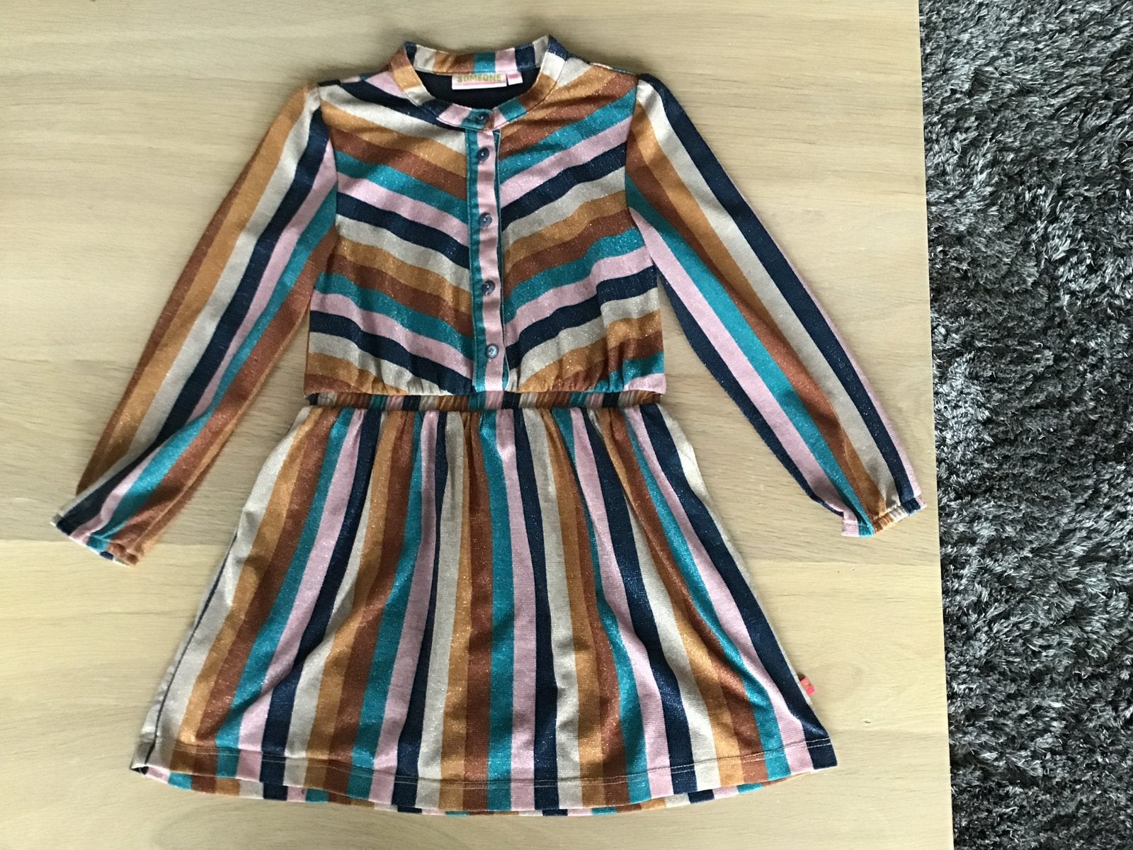 SOMEONE gestreepte jurk maat 110, Kinderen en Baby's, Kinderkleding | Maat 110, Ophalen of Verzenden, Zo goed als nieuw, Meisje