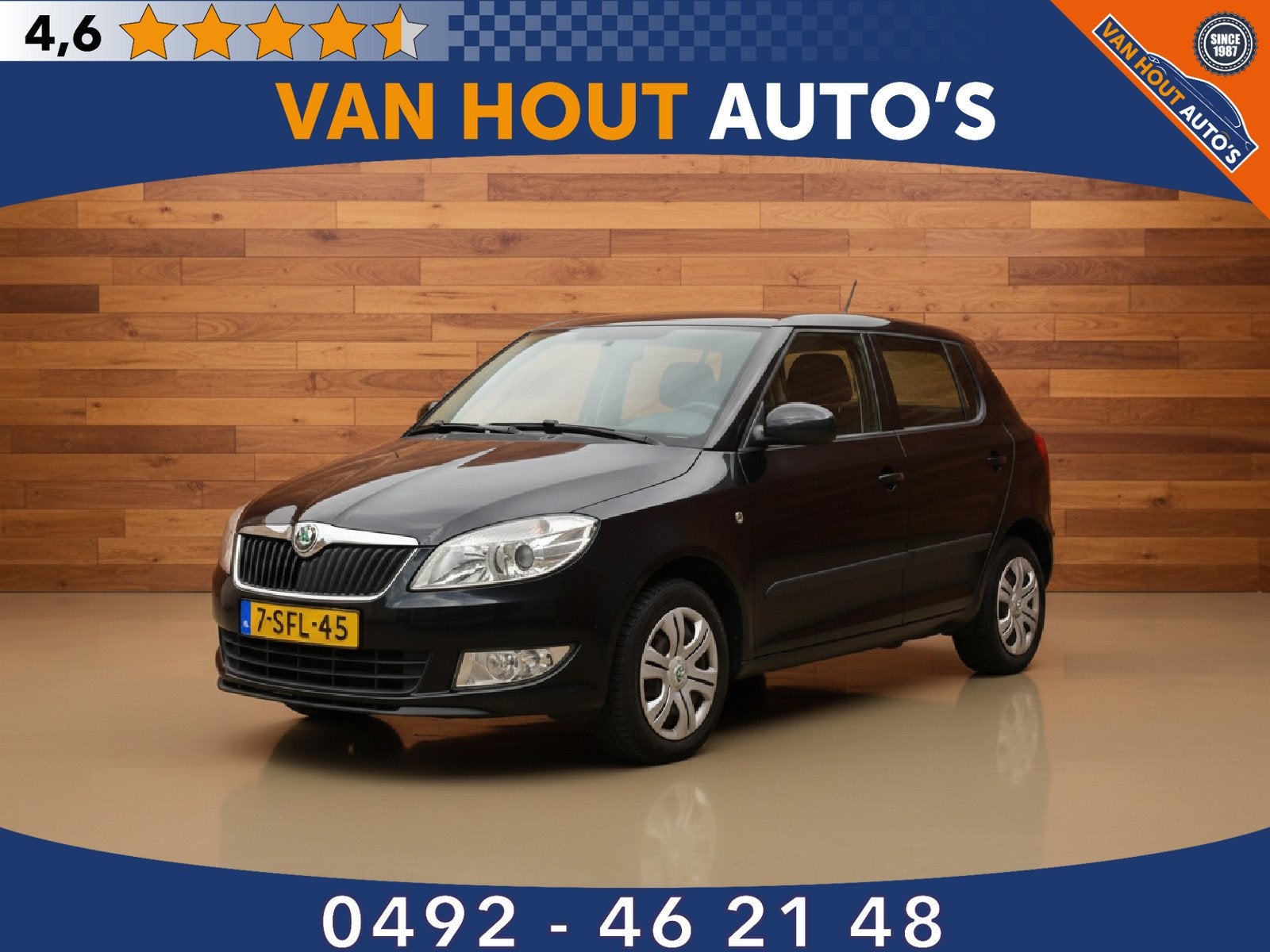 Skoda Fabia 1.2 TSI Sprint Pro | ECC | NAVI | TREKHAAK, Voorwielaandrijving, Euro 5, Zwart, Zwart