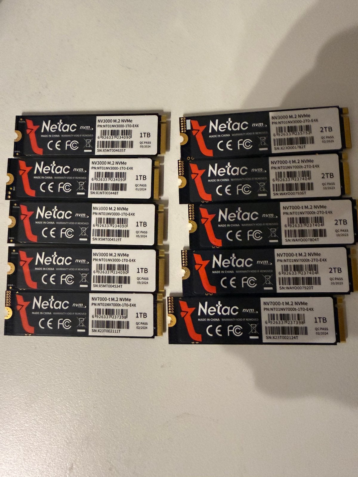NVME SSD’s te koop 2TB & 1TB Netac Vaste lage prijzen., Intern, 2TB, Netac, Netac