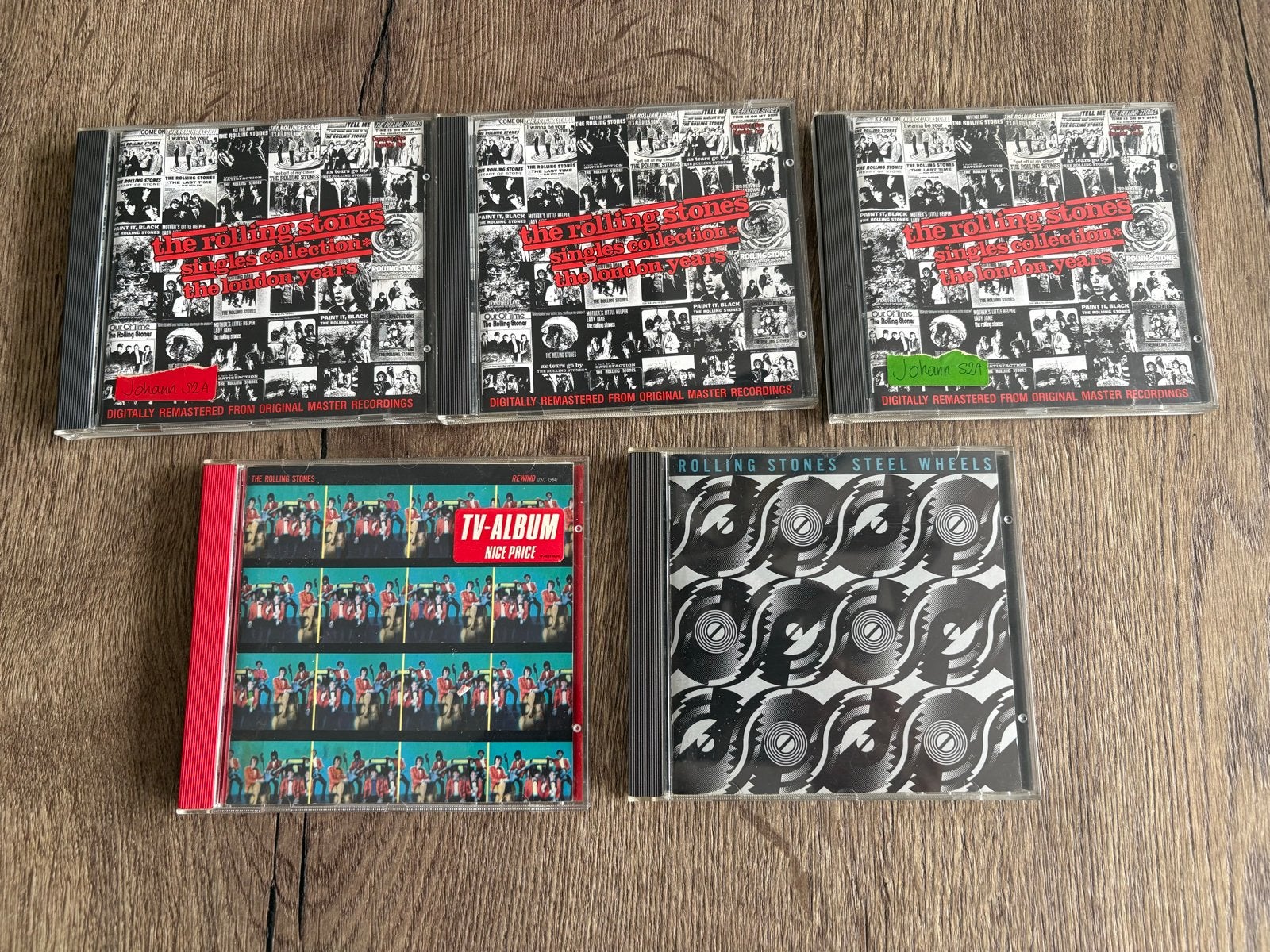 Rolling Stones CD's 5 CD's Singles Collection + Steel Wheels, Rock, Gebruikt, Ophalen of Verzenden, Inclusief doosje