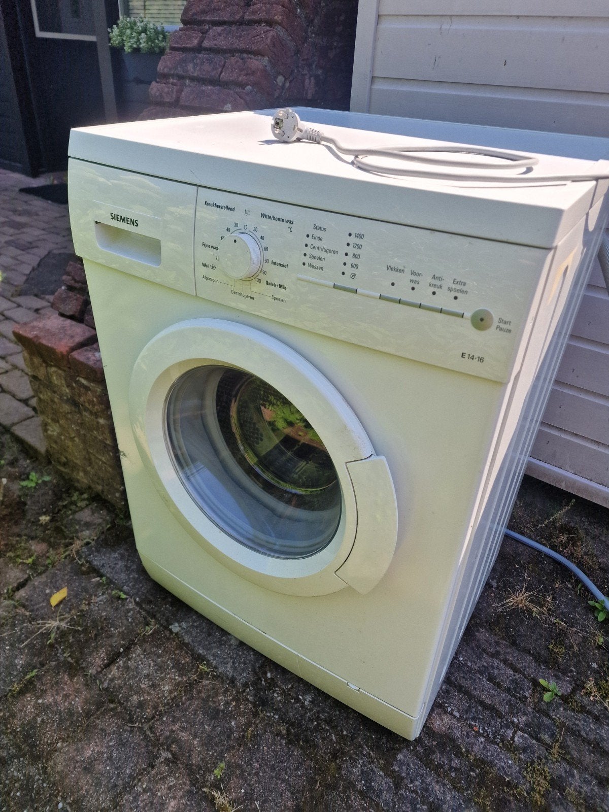 Siemens wasmachine E14-16 met klein mankement, Ophalen, 1200 tot 1600 toeren, Gebruikt, Voorlader