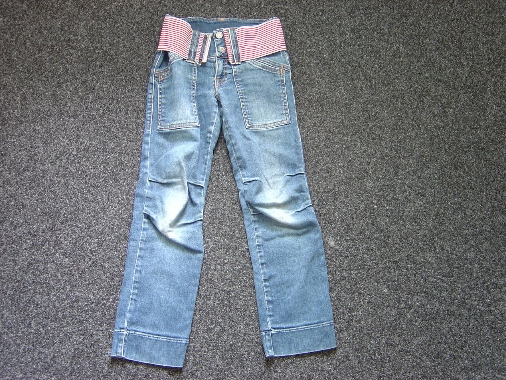 stoer meisjesspijkerbroekje incl riem van NOLITA ( maat 8/, Ophalen of Verzenden, Gebruikt, Meisje, Broek
