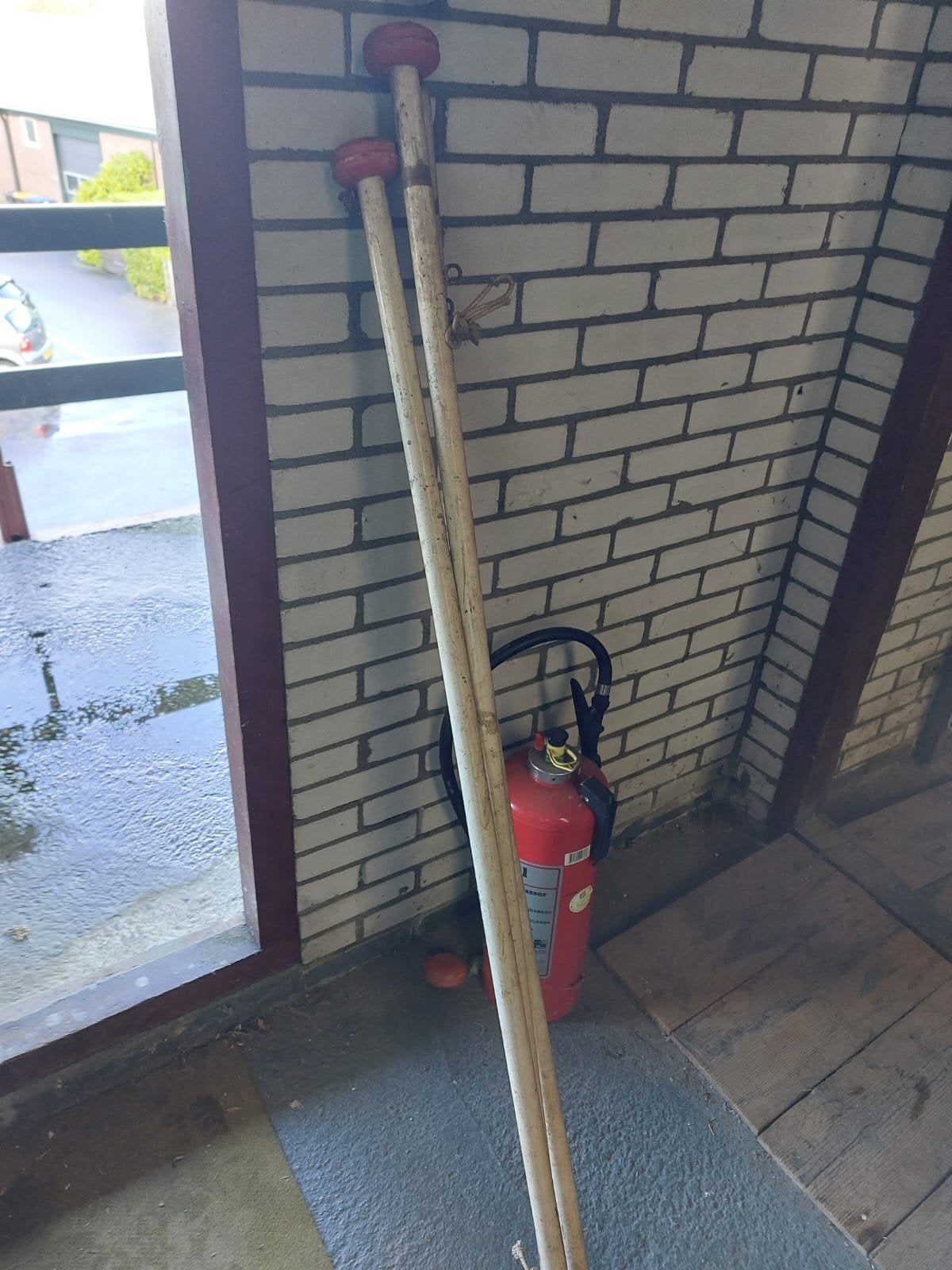 vlaggenstokken 150 cm, Ophalen