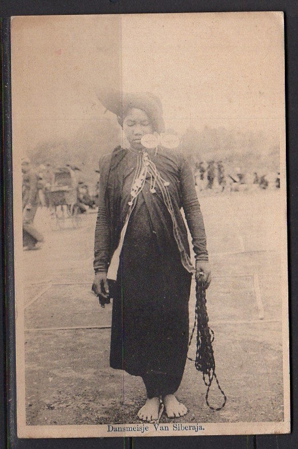 Netherlands Indies dancing girl in SIBERAJA  1900, Ophalen, Voor 1920, Buiten Europa