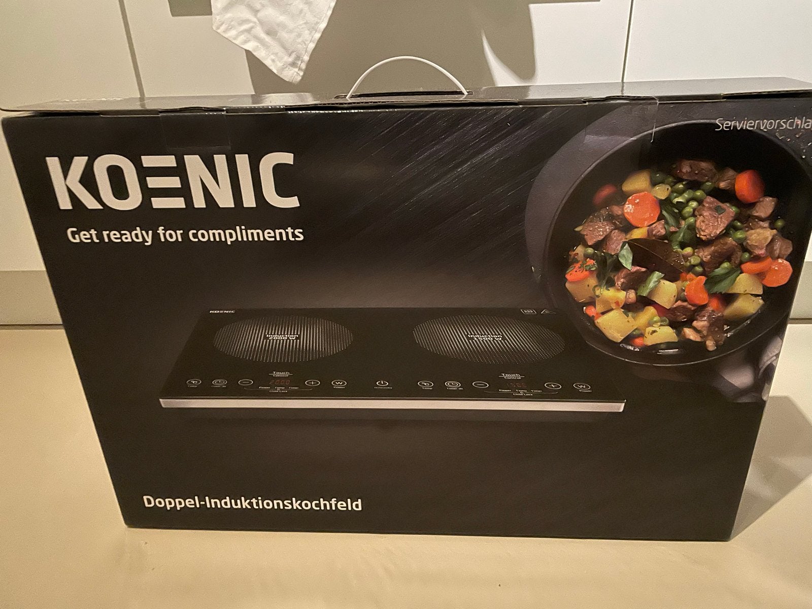 Koenic Dubbele Draagbare Inductieplaat KIP 352925, Ophalen, Nieuw, 3 kookzones of minder, Inductie