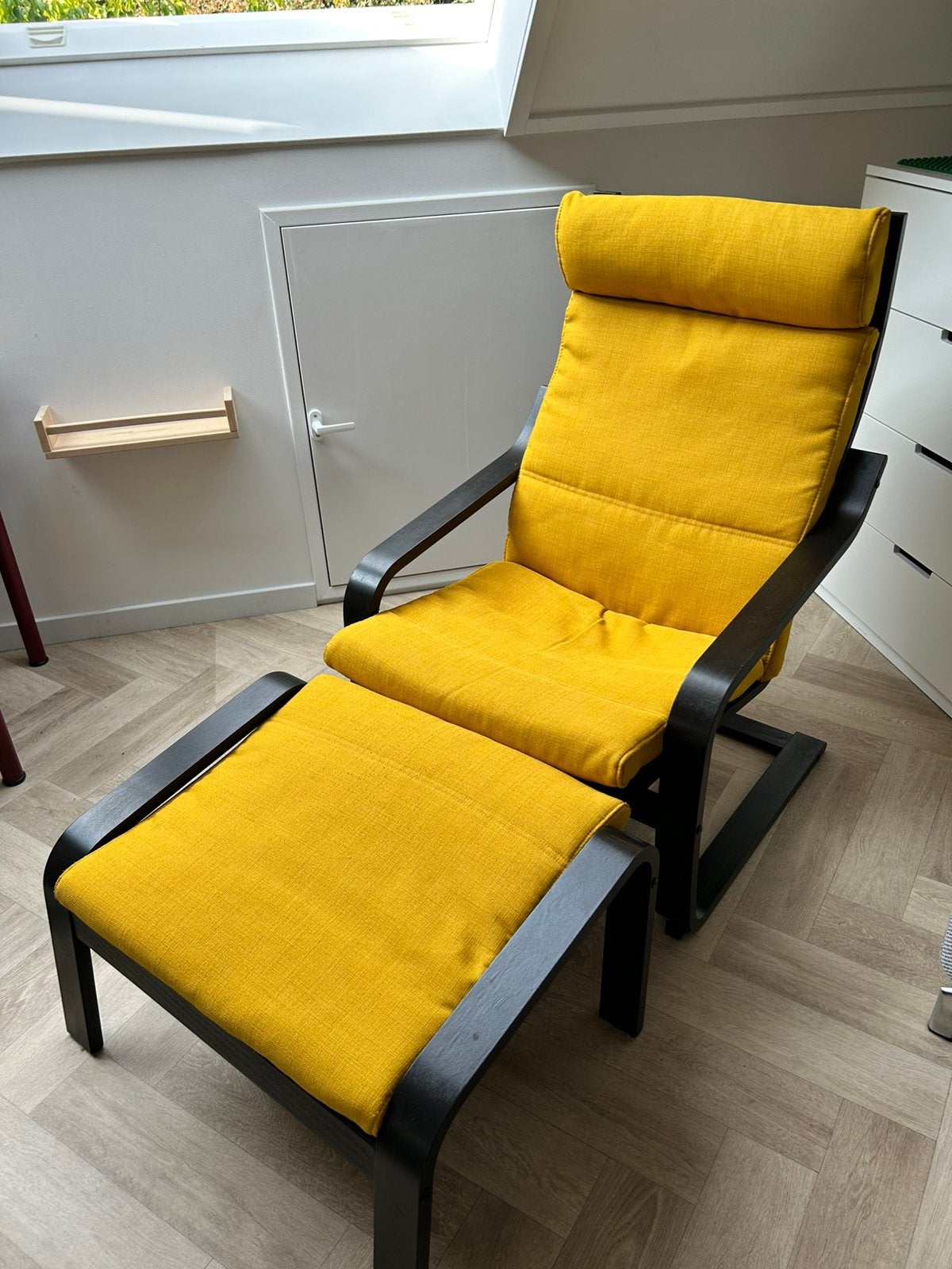Ikea Poäng fauteuil, Ophalen, 75 tot 100 cm, Zo goed als nieuw, Stof