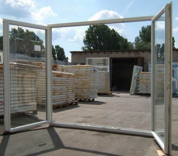 NAAR BINNEN DRAAIENDE BALKONDEUREN/KUNSTSTOF/HR++ GLAS, Kunststof, Deurkozijn, 225 cm of meer, Nieuw