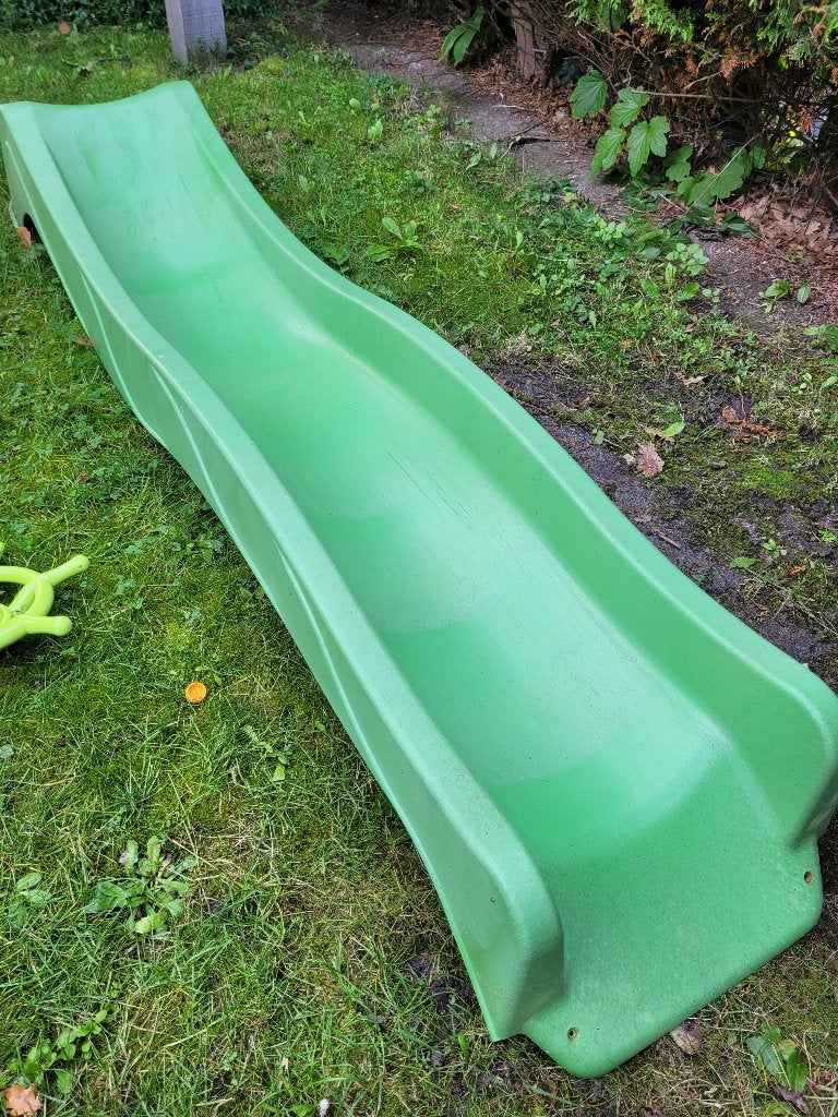 Glijbaan brandweerpaal en klimnet los zonder speelhuis, Kinderen en Baby's, Ophalen, Gebruikt, Glijbaan