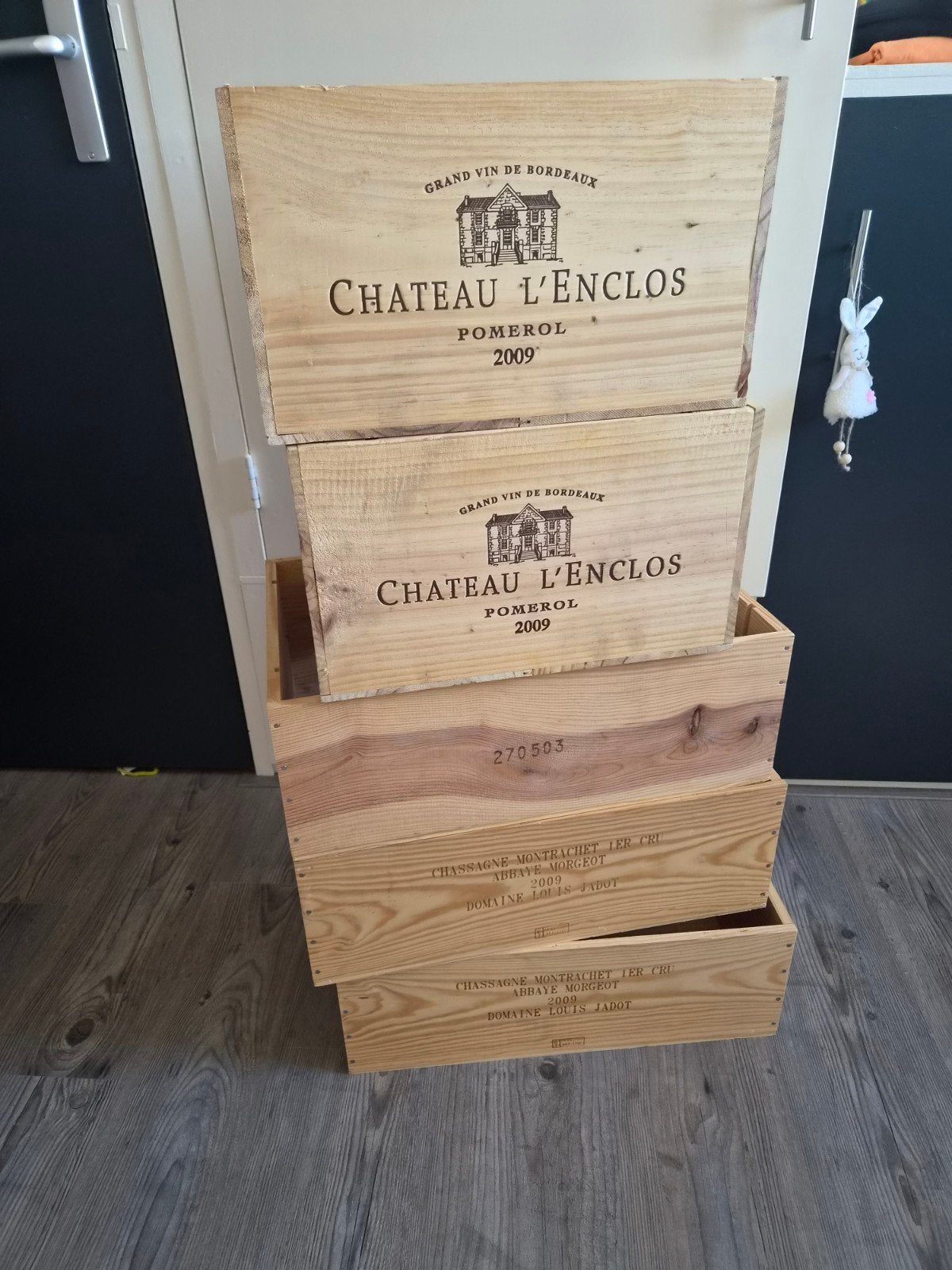 5 houten wijnkisten - decoratief en functioneel, Ophalen of Verzenden, Gebruikt, Overige houtsoorten