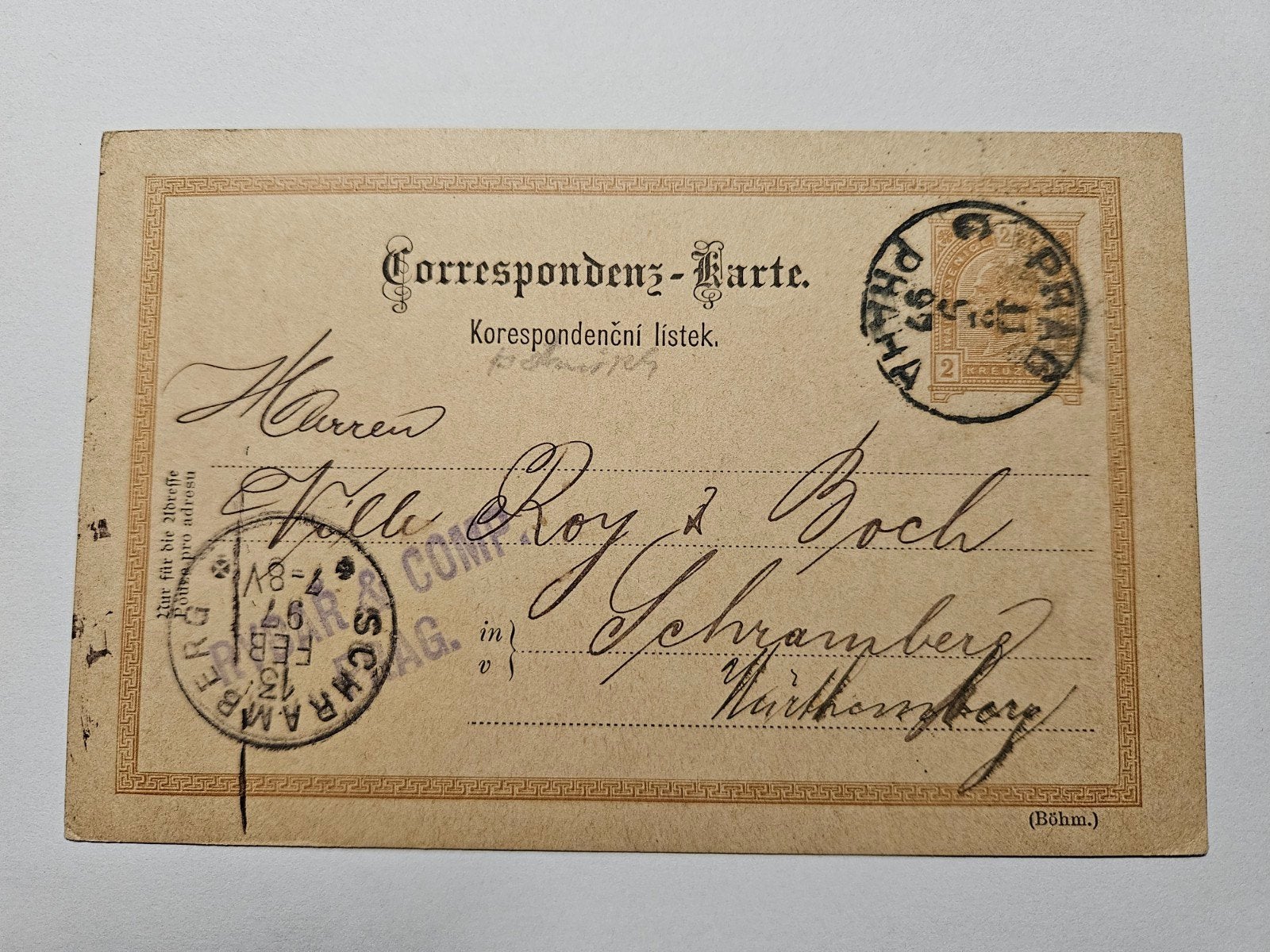 02) bestelling aan Roy & Boch 1897, Ophalen of Verzenden, Briefkaart