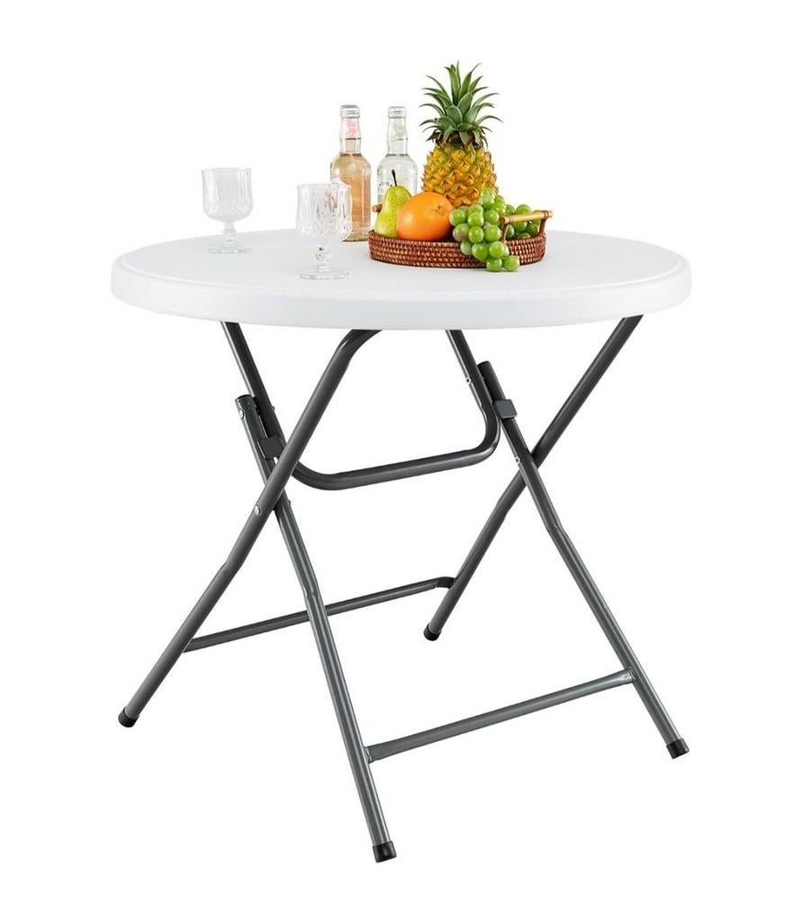 Nieuwe Tectake inklapbare ronde tafel 80 cm, Kunststof, Rond, Ophalen of Verzenden, Tectake
