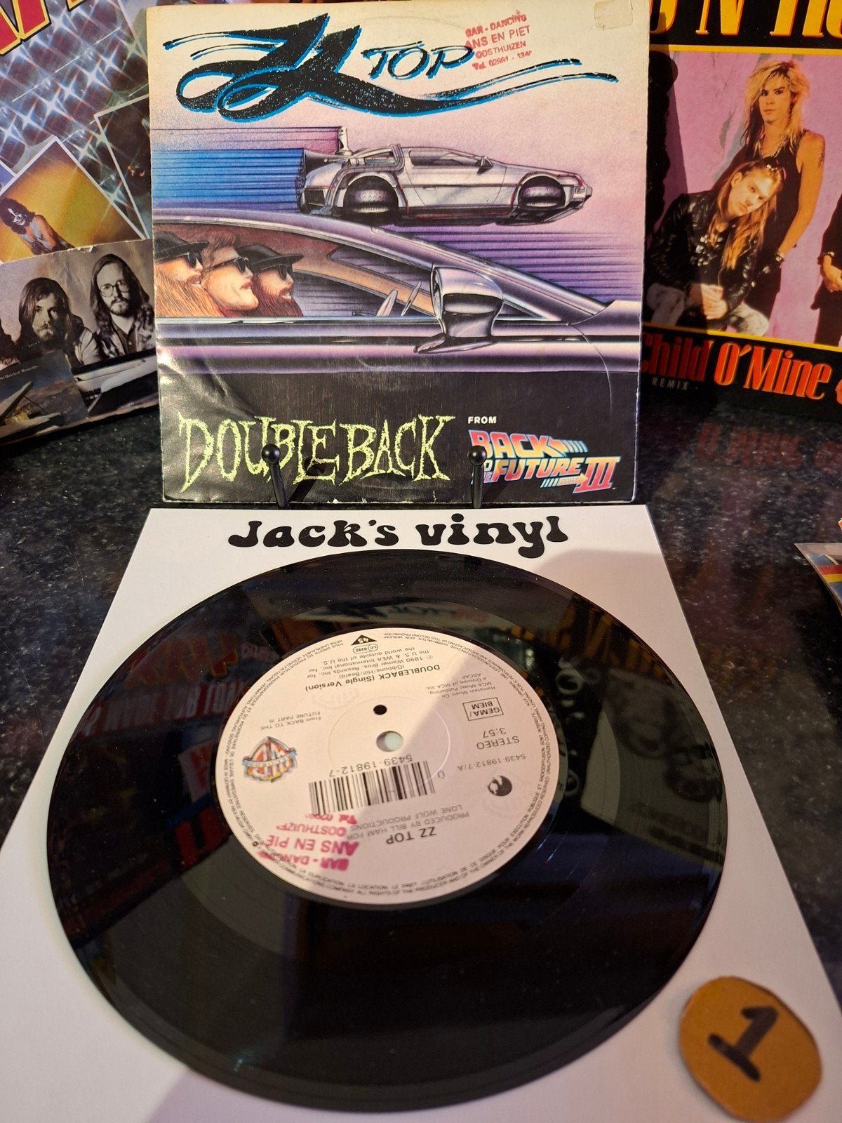 ZZ Top - Doubleback (Back to the Future III) 1990/1, Gebruikt, 7 inch, Ophalen of Verzenden, Fotohoes