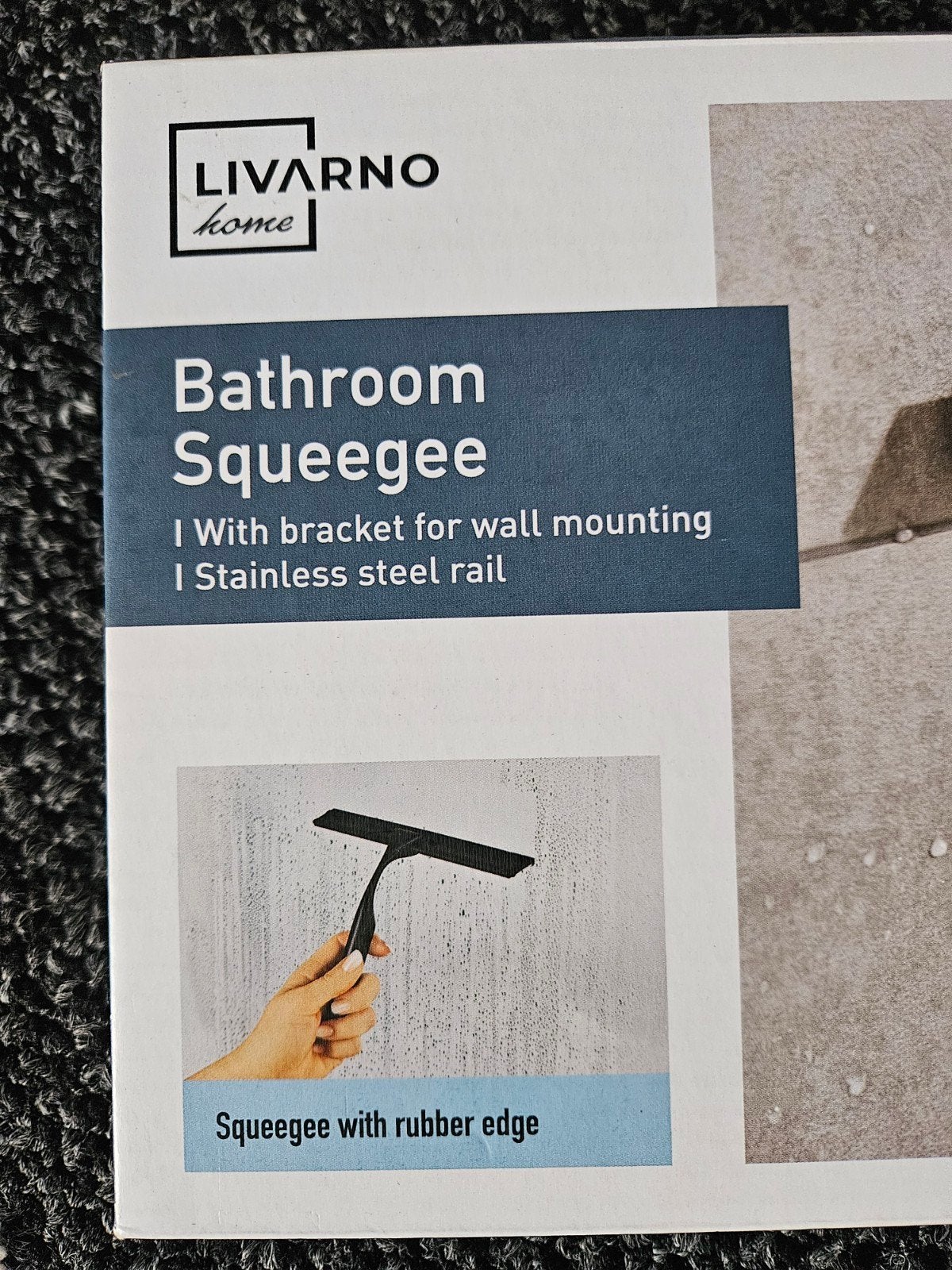 LIVARNO home Badkamer Trekker - RVS met wandhouder, Ophalen of Verzenden, Raamwisser of Trekker