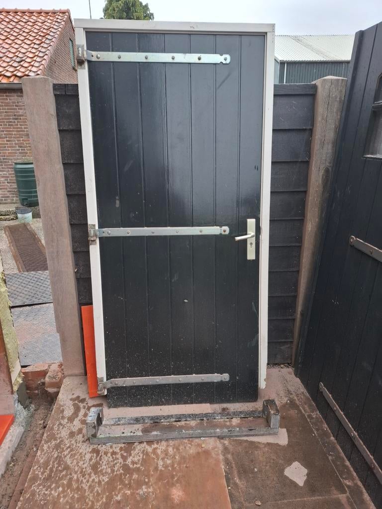 Gebruikte buitendeur met hardsteen dorpel, 103x222 cm, 100 tot 120 cm, Gebruikt, 215 cm of meer, Ophalen of Verzenden