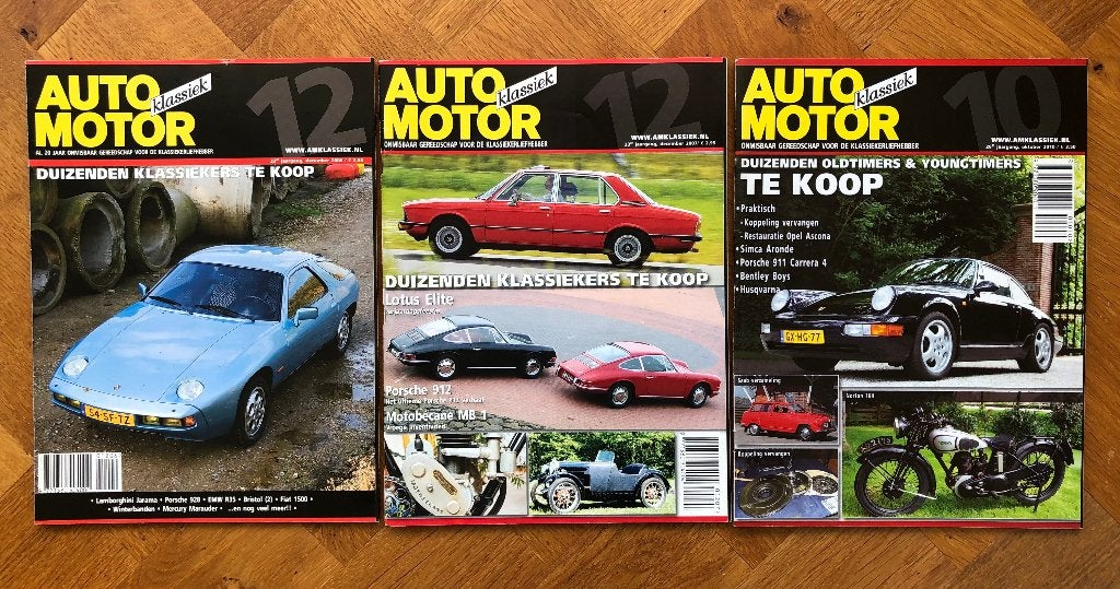3 x Auto Motor Klassiek met Porsche artikelen, Verzenden, Nieuw, Porsche, AUTO MOTOR KLASSIEK