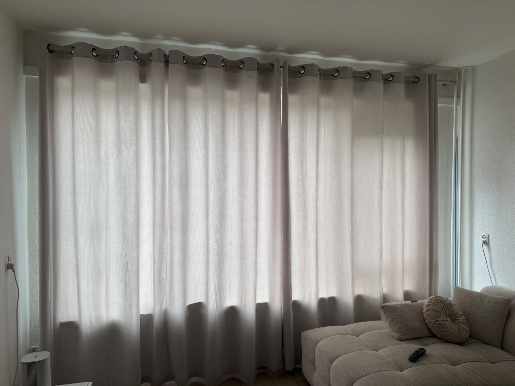Gordijnen met rails, Huis en Inrichting, Stoffering | Gordijnen en Lamellen, Ophalen, Overige materialen, Gebruikt, Overige merken