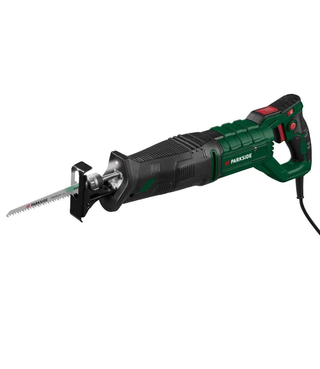 Parkside Reciprozaag - Krachtige Zaag voor Diverse Klussen, Doe-het-zelf en Verbouw, Ophalen, 70 mm of meer, 600 tot 1200 watt
