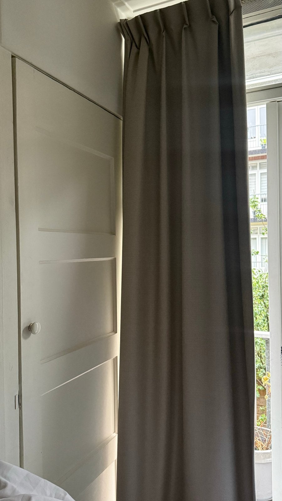 Verduisterende gordijnen - Grijs/Beige, Overige materialen, 263 cm, Verduisterend, Ophalen of Verzenden