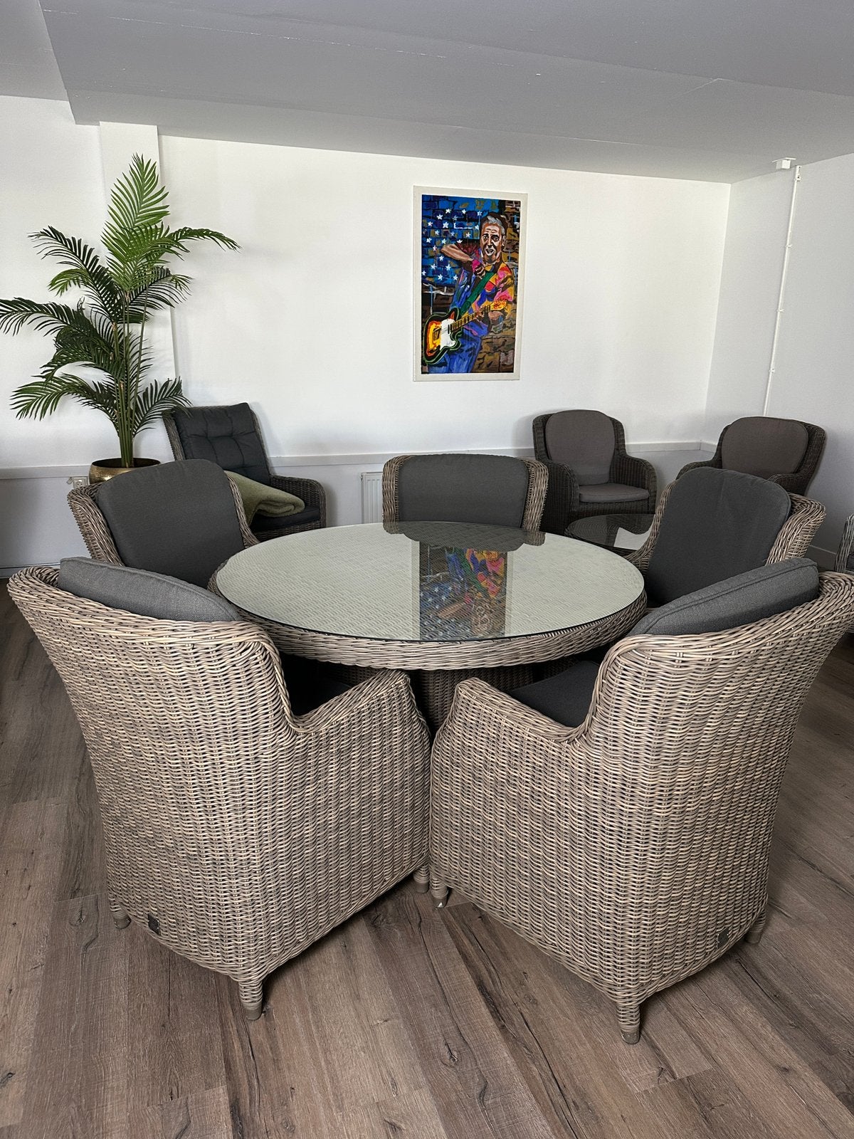 4 Seasons Outdoor (4SO) Tuinset – 5 Stoelen – Ø130 cm