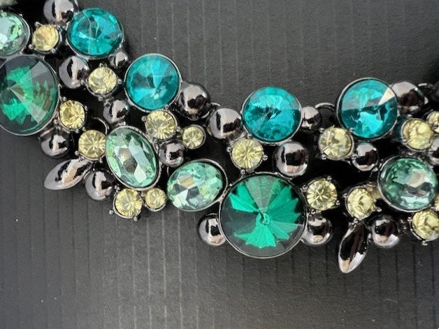Nieuw Zara Statement Ketting Choker Emerald Collectors Item, Overige materialen, Verzenden, Met kristal, Nieuw