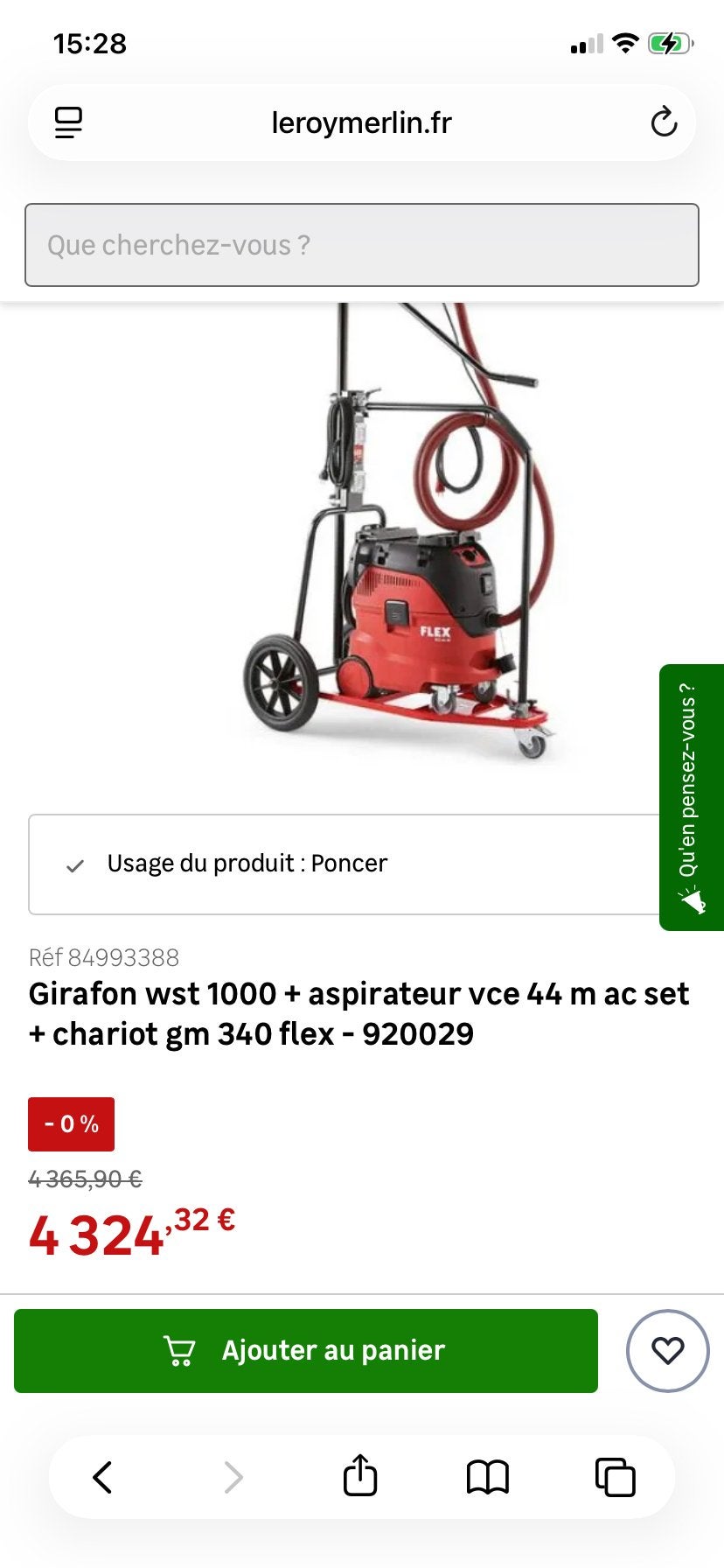 FLEX Giraffe schuurmachine, stofzuiger en trolley (2023), Ophalen, Zo goed als nieuw, Overige typen