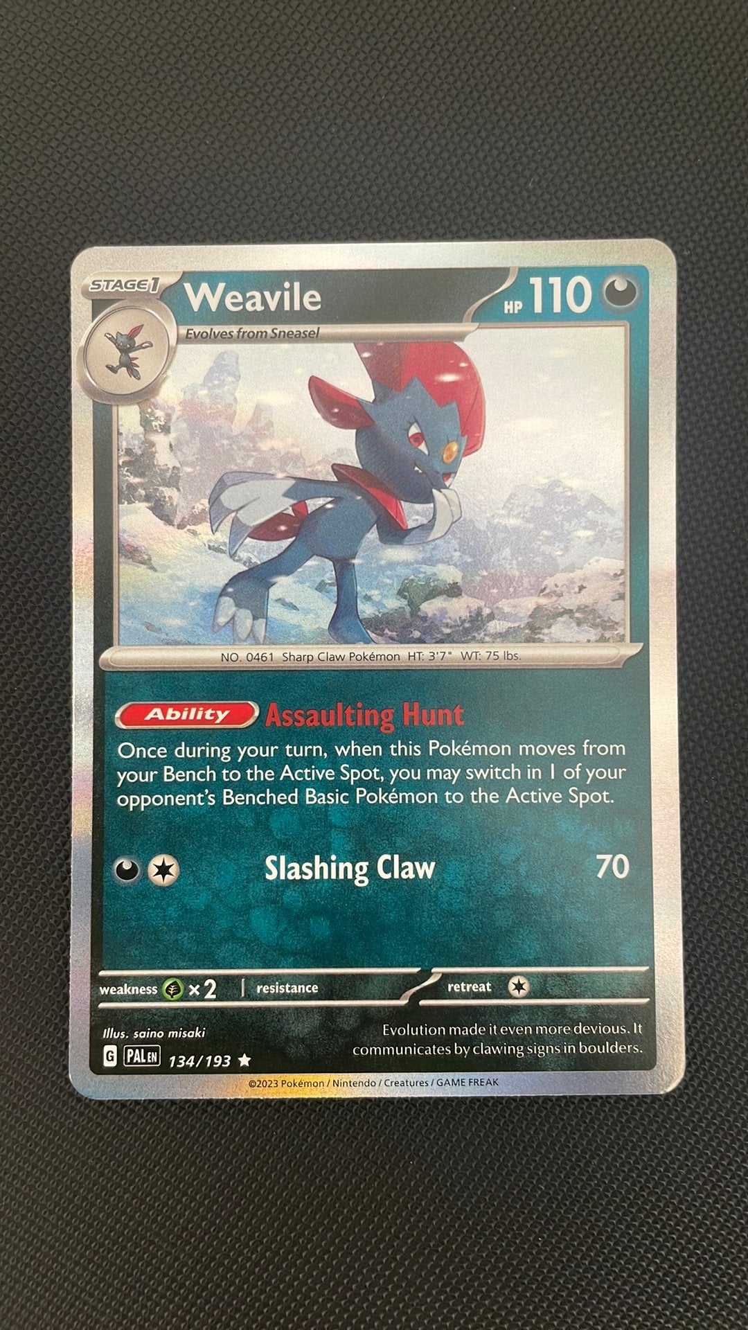 Weavile Rare 134/193 Holo Paldea Evolved Packfresh, Ophalen of Verzenden, Zo goed als nieuw