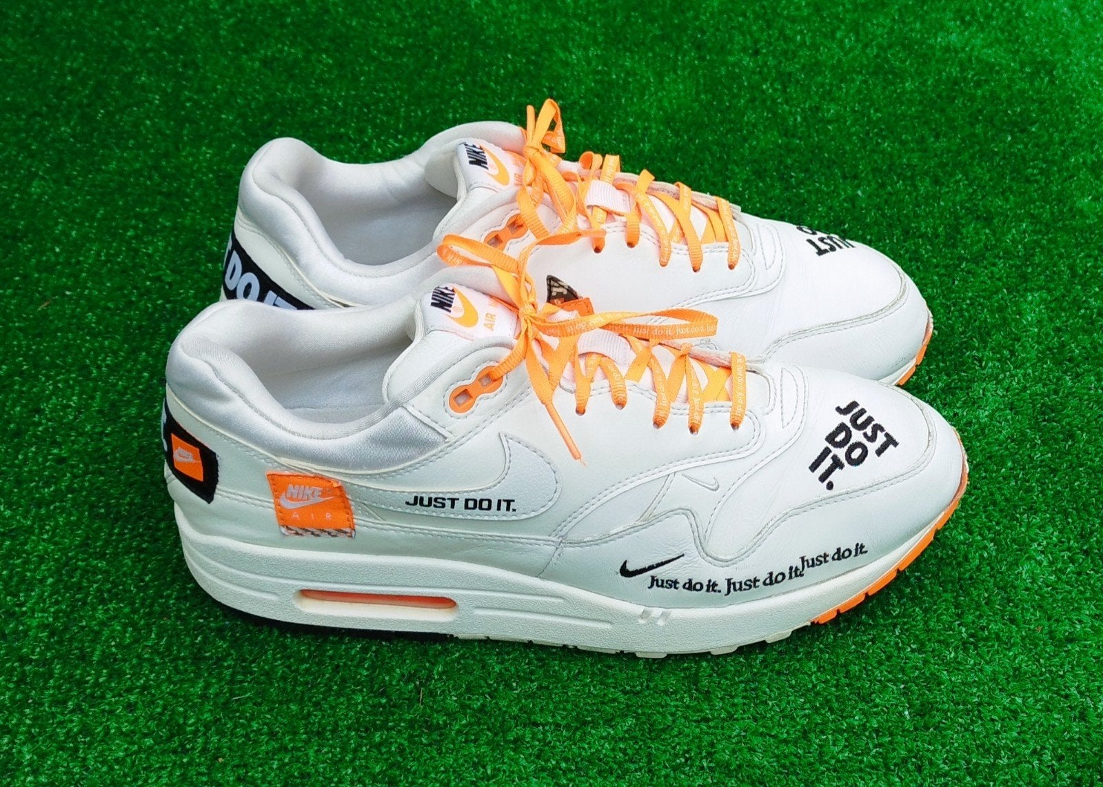 Nike Air Max 1 JDI Just Do It Oranje Wit Maat 42, Oranje, Ophalen of Verzenden, Nike, Nike