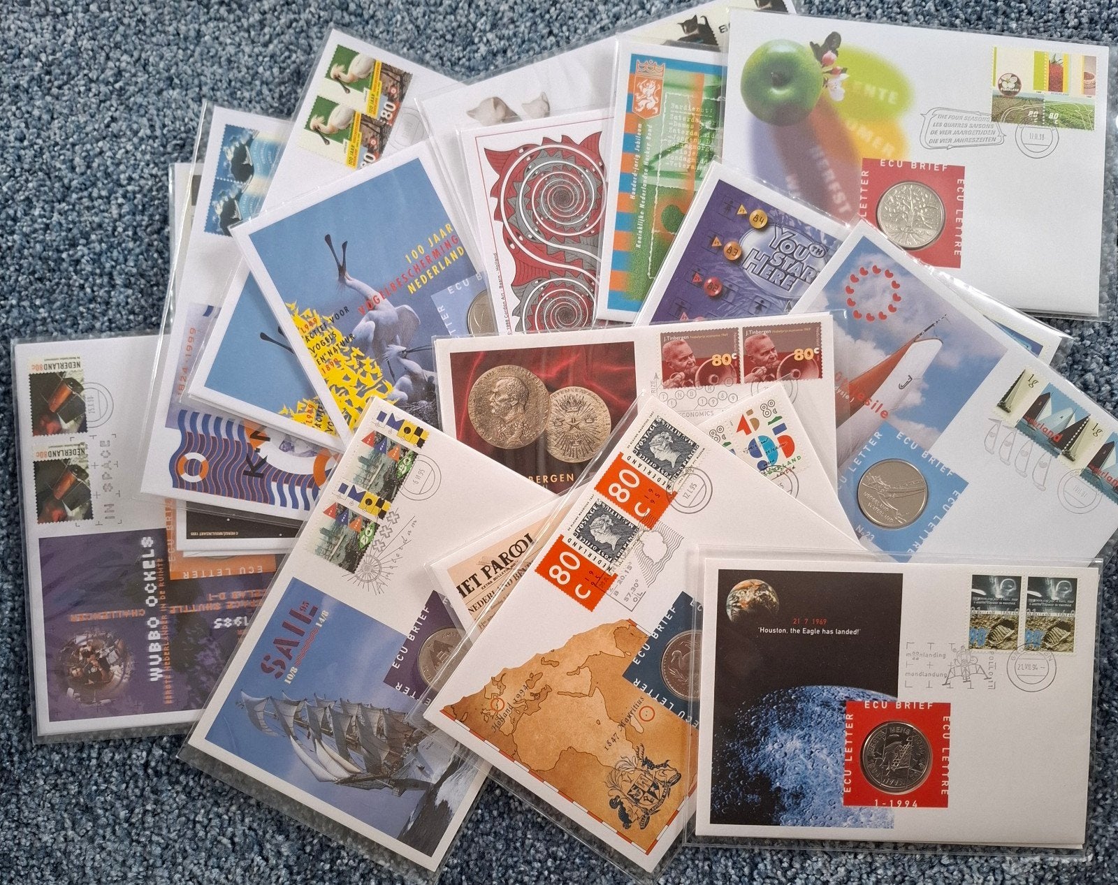 Collectie Eerste Dag Enveloppen (FDC's) met munten, Ophalen of Verzenden, Onbeschreven, Nederland