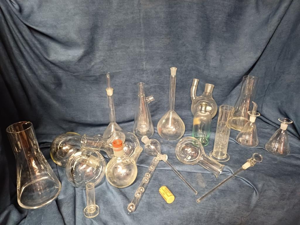 Mooie partij oud laboratoriumglas, Antiek en Kunst, Ophalen of Verzenden