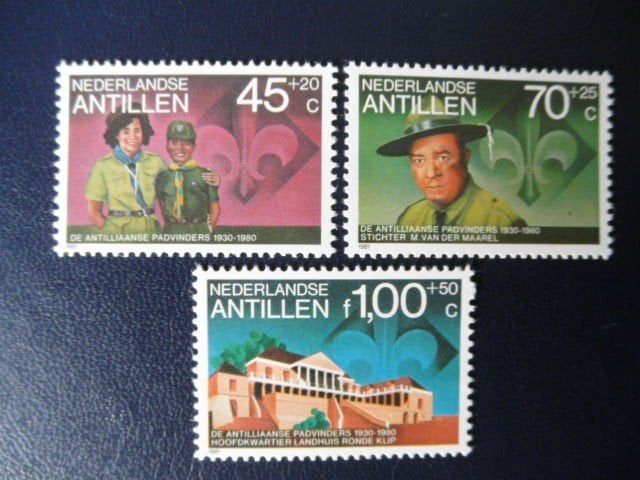 Postzegels scouting Ned. Antillen 1981 - cw. 4,80 postfris., Ophalen of Verzenden, Postfris