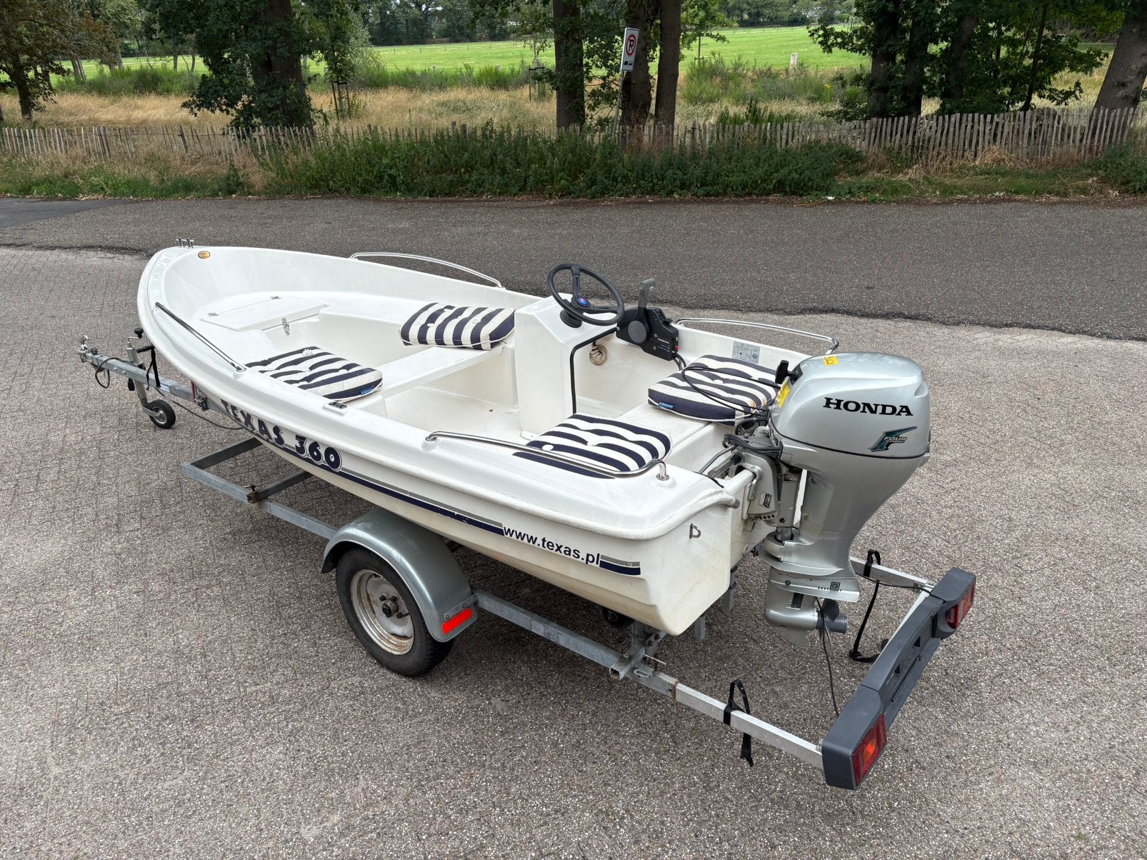 Leuke texas 360 incl 8pk en trailer compleet, Watersport en Boten, Ophalen, Gebruikt, Overige typen