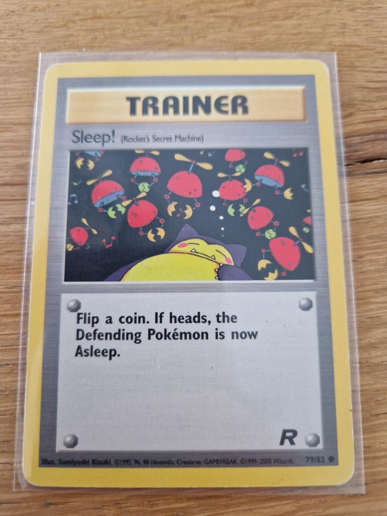 Pokémon TCG: Trainer Sleep! (Rocket's Secret Machine), Ophalen of Verzenden, Zo goed als nieuw, Losse kaart