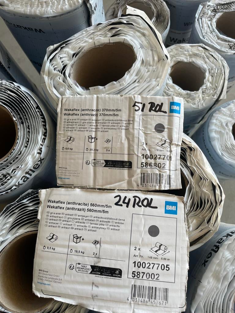 Wakaflex (anthraciet) dakafdichting - Diverse maten, Doe-het-zelf en Verbouw, Dakpannen en Dakbedekking, Overige materialen, Zwart